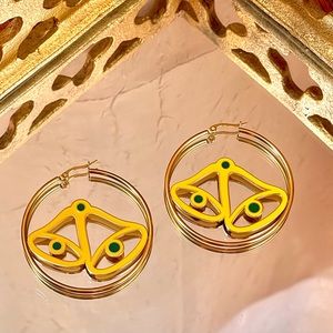 Christmas bell earrings 18k gold plated stainless steel